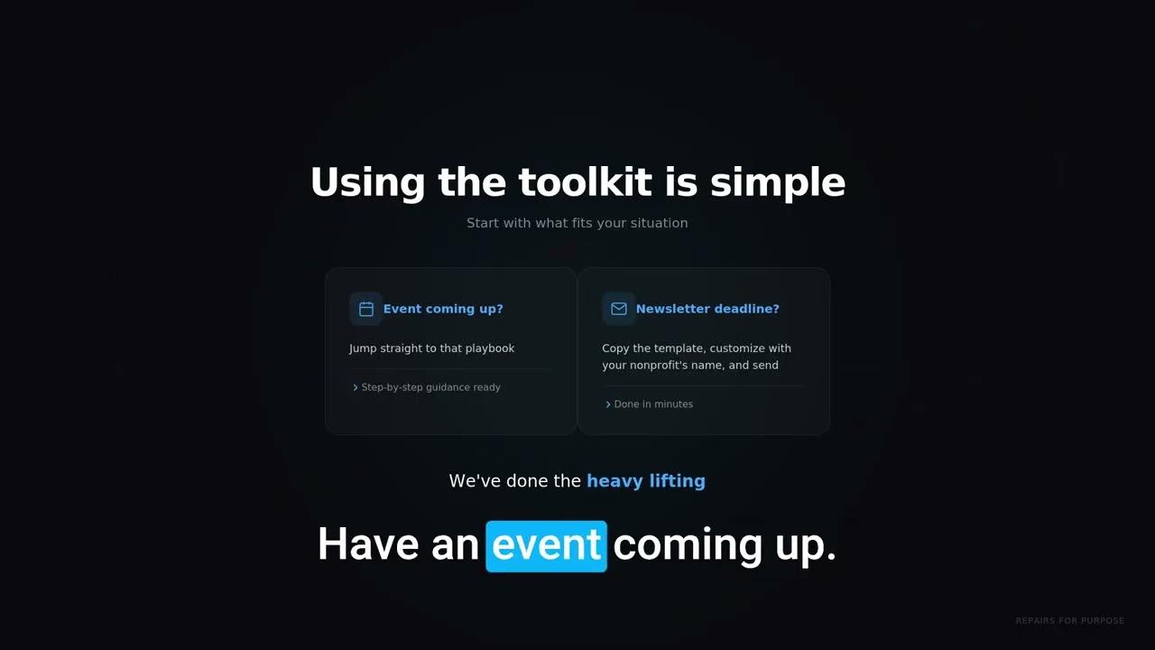 Nonprofit Toolkit Overview